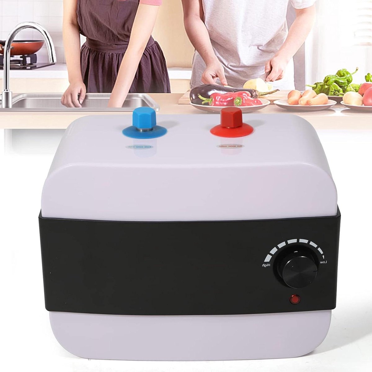 Directe Waterverwarmer - Compacte Boiler - Direct Warm Water - Veilige Scheiding - 6 Liter Tank - Wit