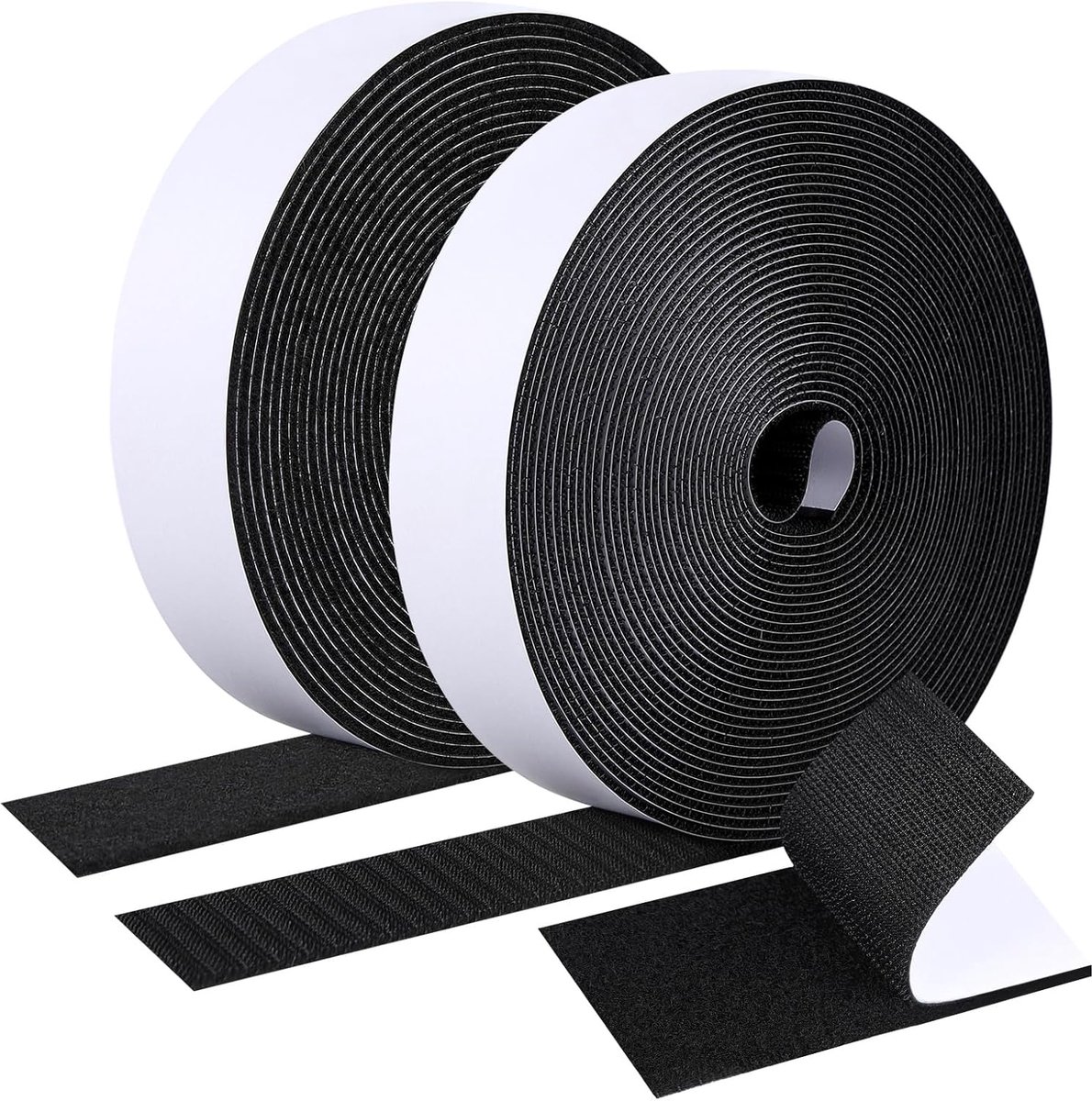 SnelShoppen - Zelfklevende Dubbelzijdige Tape 10 Meter Extra Sterk, Zelfklevende Bevestigingsband 20mm Breed, Zelfklevende Pluche Band en Haak Tape (Z