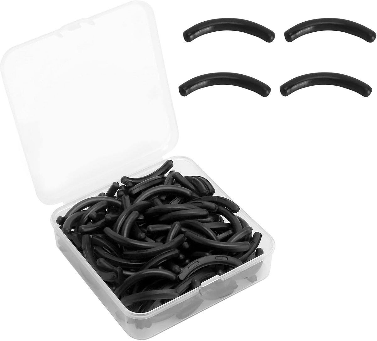 Thijox - 120 Stuks Wimpertang Reservepads - Universele Rubber Pads voor Wimperbladen - Vervangingsrubber voor Make-up Accessoires - Zwart