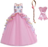 Unicorn jurk - Het Betere Merk - Prinsessenjurk meisje - maat 110/116 - Eenhoorn jurk inclusief diadeem - speelgoed meisjes