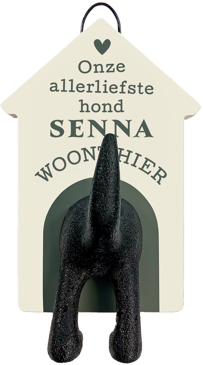 History& Heraldry Ltd Riemen kapstok honden onze allerliefste hond Senna woont hier creme