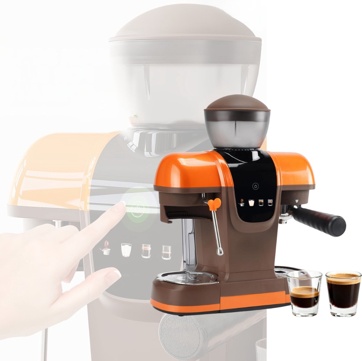 VLSelect® Espressomachine Bonen - Koffiemachine - Bonenmaler