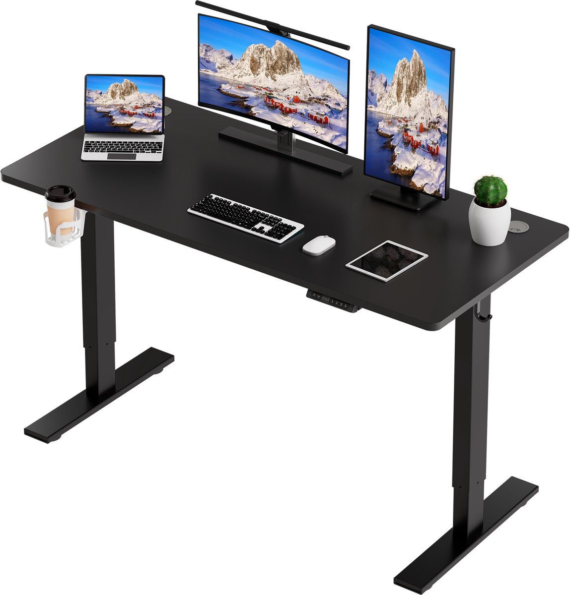 Zit-sta bureau 180 x 80 cm - Elektrisch verstelbaar - Anti-botsingstechnologie - USB-A/USB-C poorte