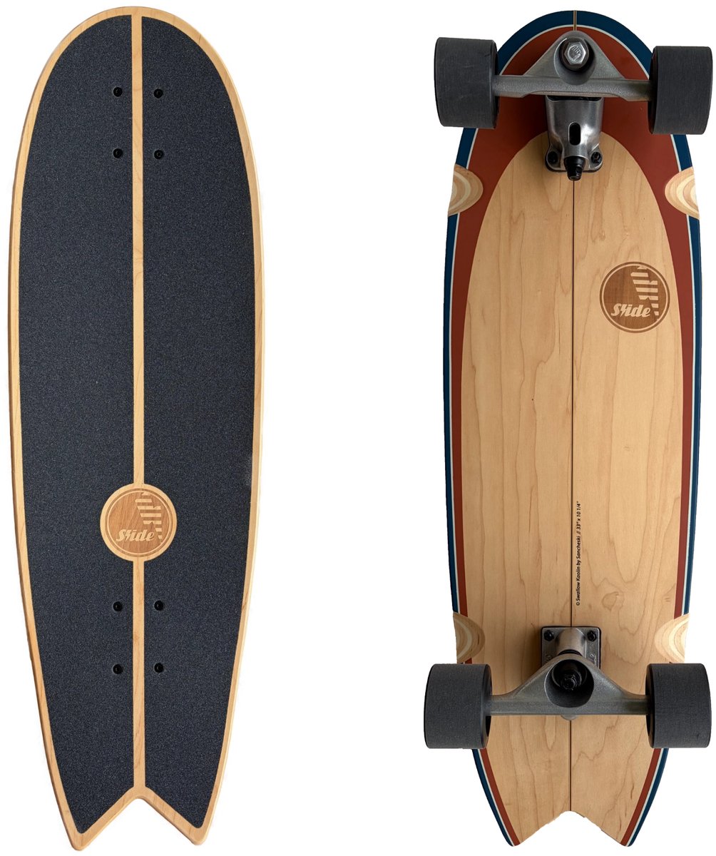 Slide SurfSkate Swallow Kaolin 33” – Surf Skateboard Rood