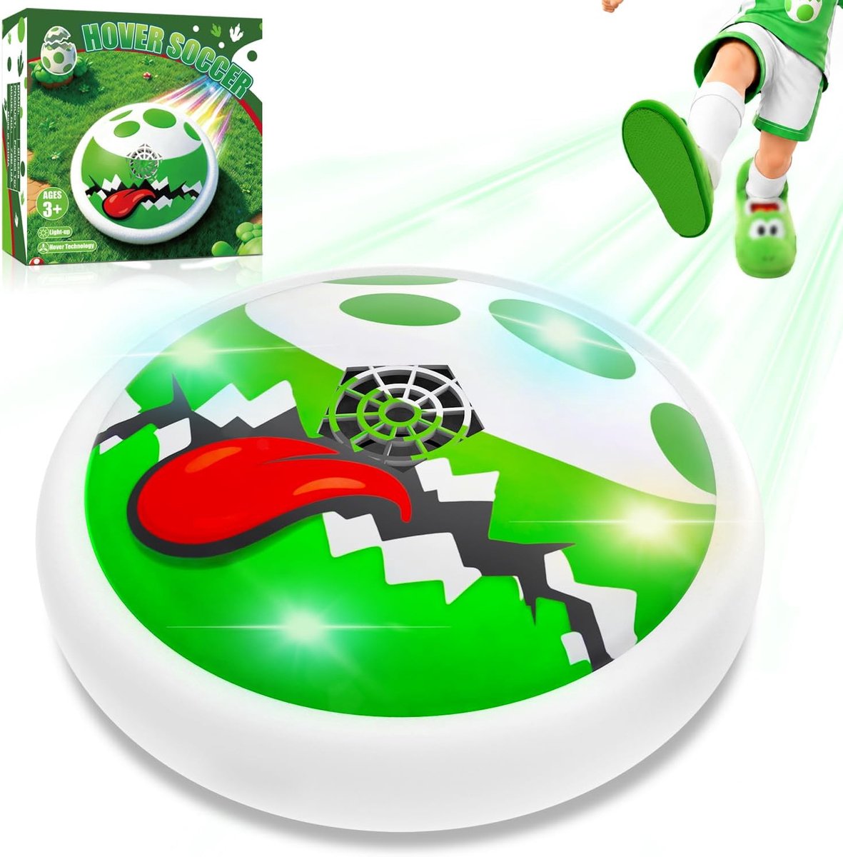 Thijox - Hover-voetbal voor Kinderen, LED Air Power Voetbal Speelgoed voor Binnen, Super Bro Speelgoed voor Jongens en Meisjes 3-12 Jaar, Perfect als