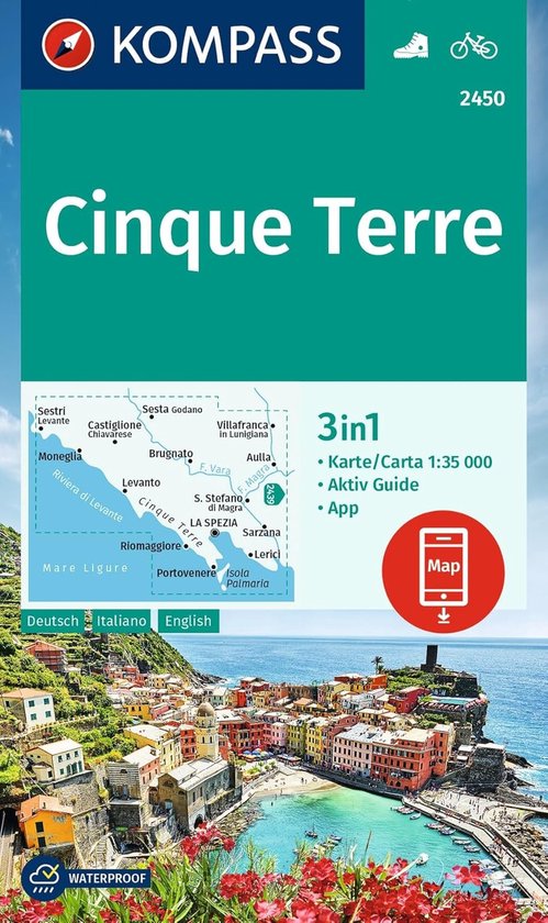 Thijox - Cinque Terre 3in1 Wandelkaart - Activiteitenkaart v ... - cover