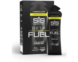 Science in Sport - SIS Beta Fuel - Dual Source Energy Gel Nootropics - Lemon & Lime smaak - 1 : 0,8 Maltodextrine Fructose verhouding - 40 gram koolhydraten per gel - 6 x 60ml