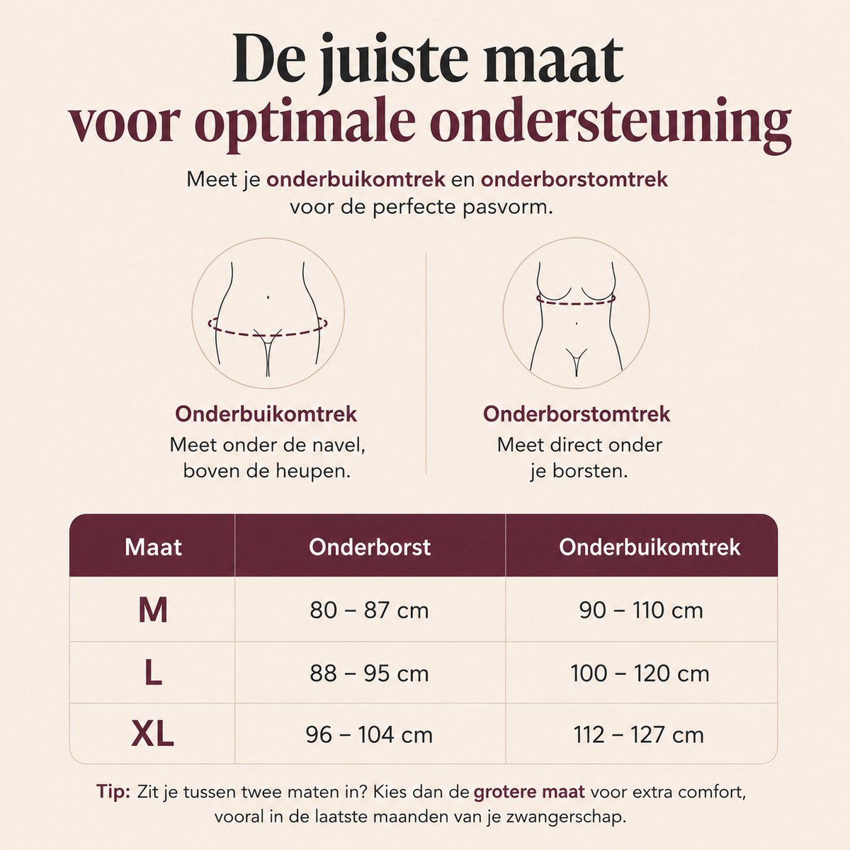 Evite Verstelbare Zwangerschapsband - Buikband Zwangerschap - Buik & Rugsteun - Discreet en Ademend - Met Waszakje - Zwart - Maat L – foto 6