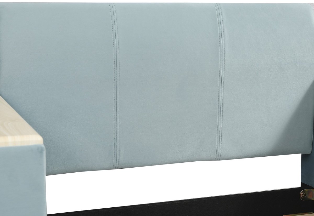 YYchan gestoffeerd kinderbed - blauw - ligmaat 90 x 200 cm - 212 x 125 x 69 cm - met bureau - met kruk