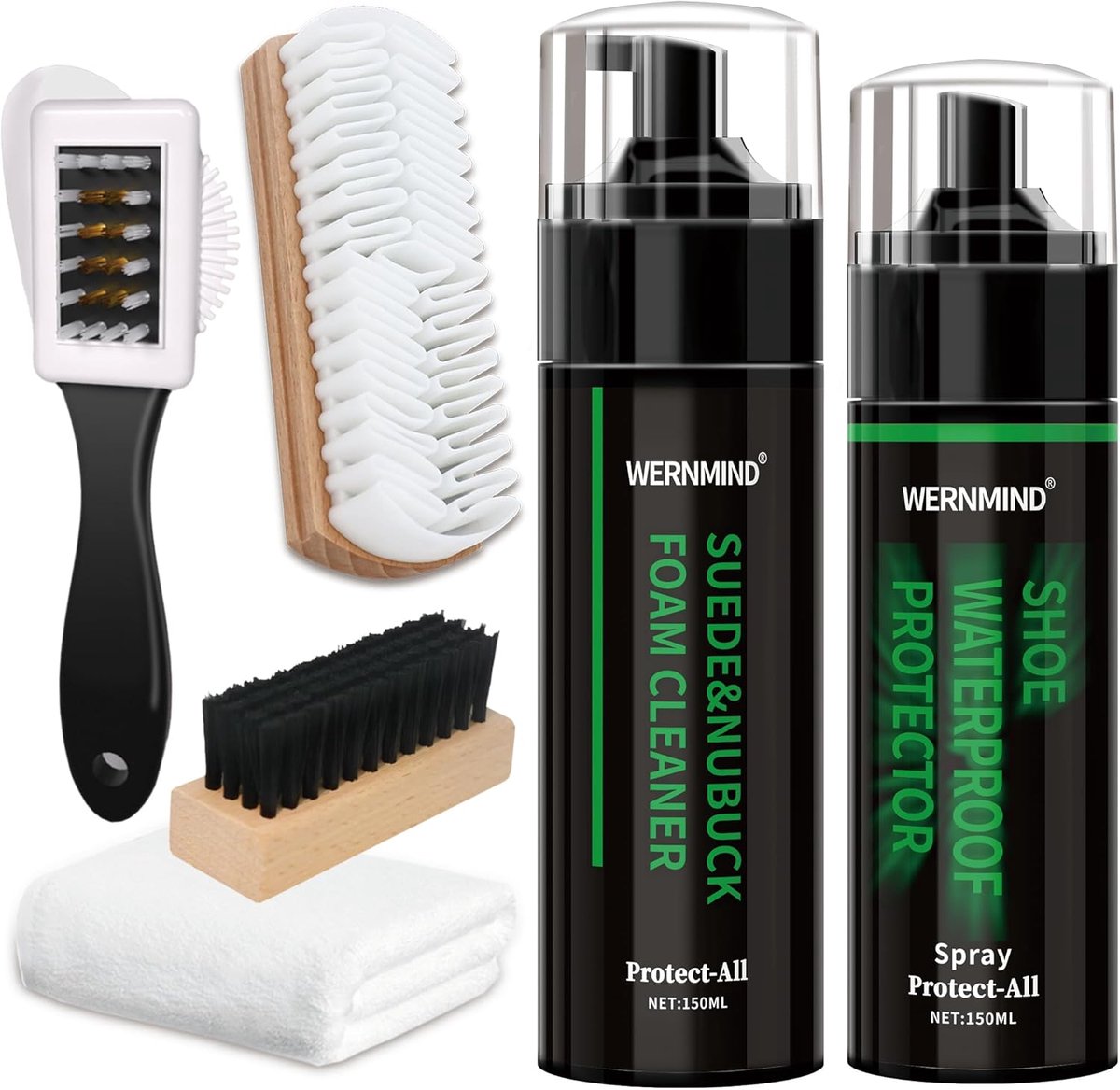 Thijox - Suède Nubuck Lederen Laarzen Schoenreinigingsset - Waterdichte Beschermer voor Sneakers, Trainingsschoenen, Schoenen - Inclusief Schoonmaakmi
