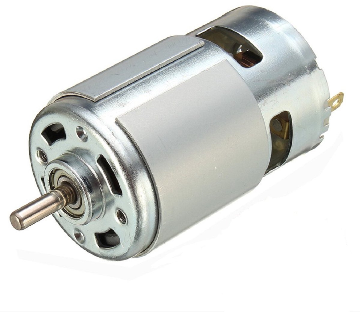 SnelShoppen - 775 DC Motor 12V-36V 3500-9000RPM Hoge Koppel Hoge Prestaties Motor met Koelventilator en Kogellager voor Gereedschap en Projecten