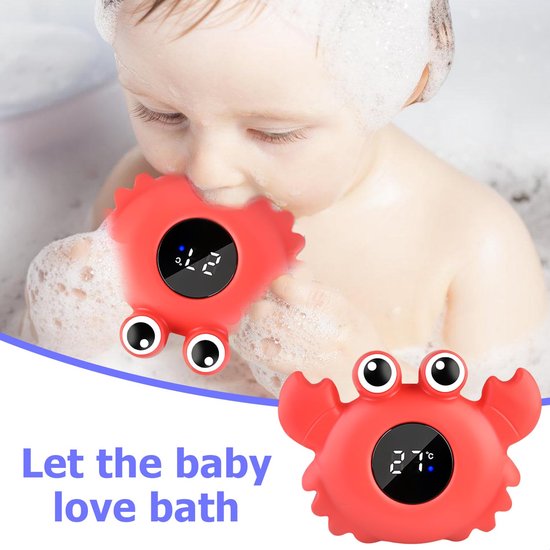 Digitale badthermometer voor babybadjes, LED waarschuwingslampje met temperatuurwaarschuwing, veilig badwater thermometer voor jongens en meisjes — afbeelding 5