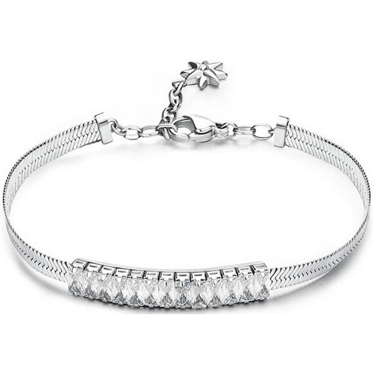 BROSWAY DESIDERI BEI087 STAINLESS STEEL ARMBAND MET ZIRKONIA'S 1 STUK