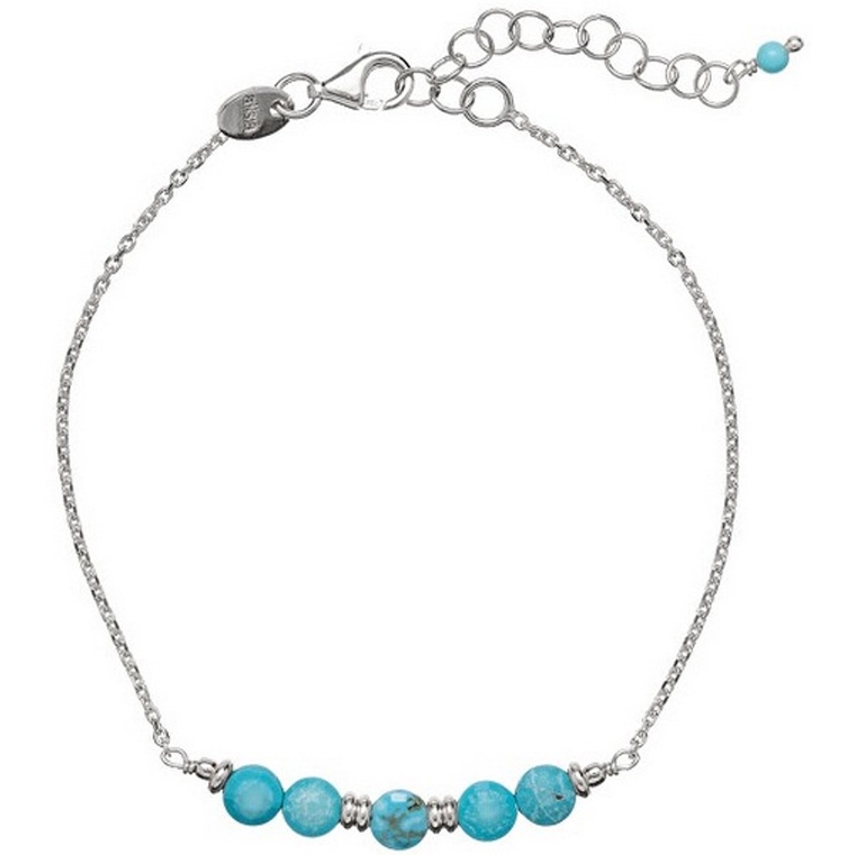 ALISIA AL3870 ZILVEREN ARMBAND MET TURQUOISE 1 STUK