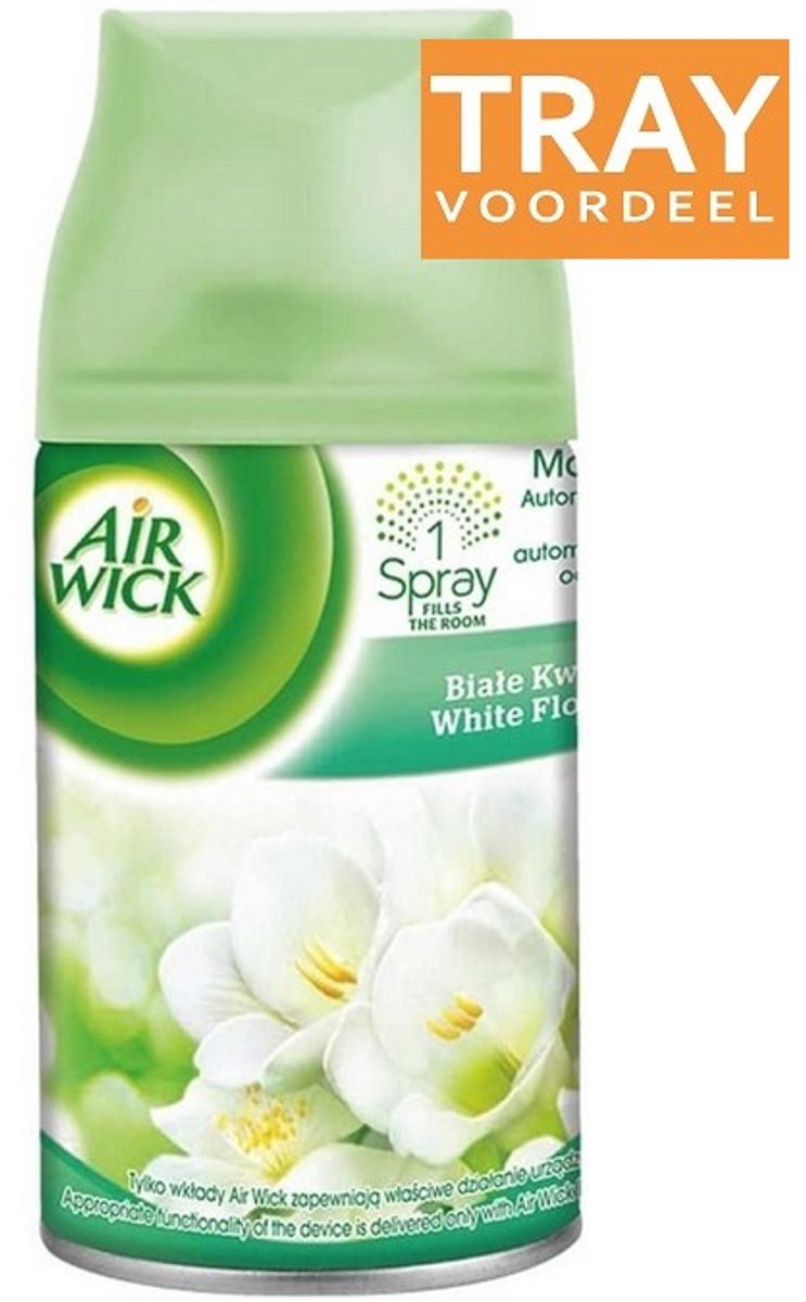 AIRWICK FRESHMATIC ULTRA WHITE FLOWER LUCHTVERFRISSER (NAVULLING) 12 X 250 ML