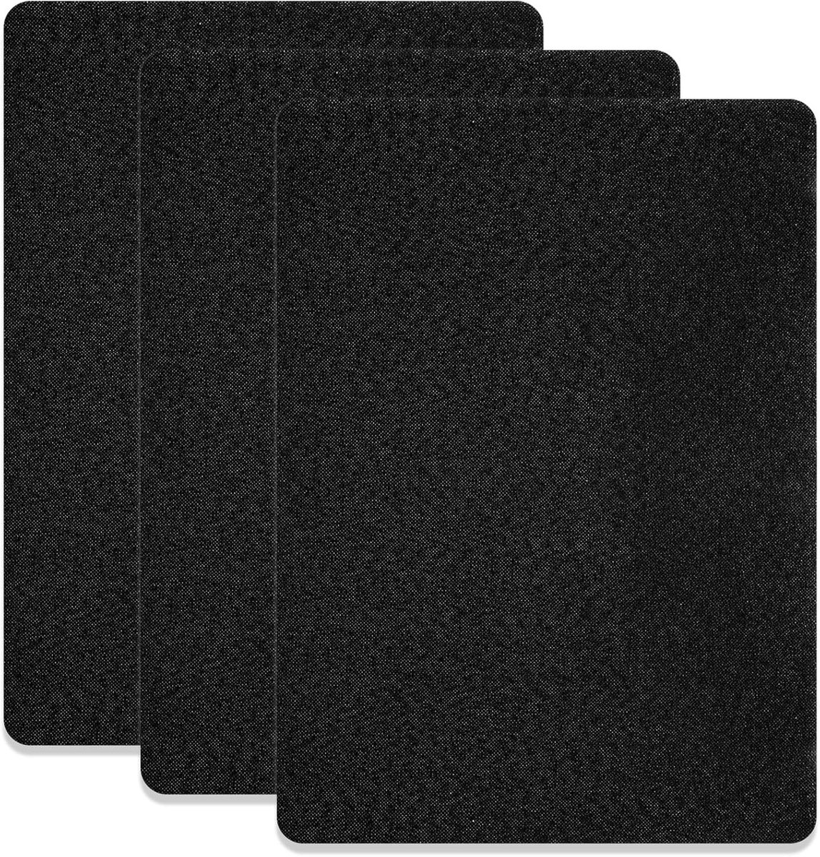 Set van 3 zelfklevende zwarte stofpatches voor reparatie | 28 x 20 cm, waterdicht en ideaal voor jassen, tenten en buitenkleding