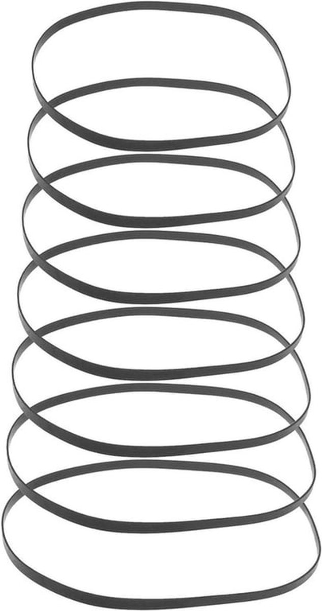 Rubberriem voor recorder - 100 stuks - Platte cassette-speler vervangingsriem - Reparatie - Geschikt voor Recorder, Walkman en Repeater - Zwart, breedte 4 mm, lengte 40-135 mm