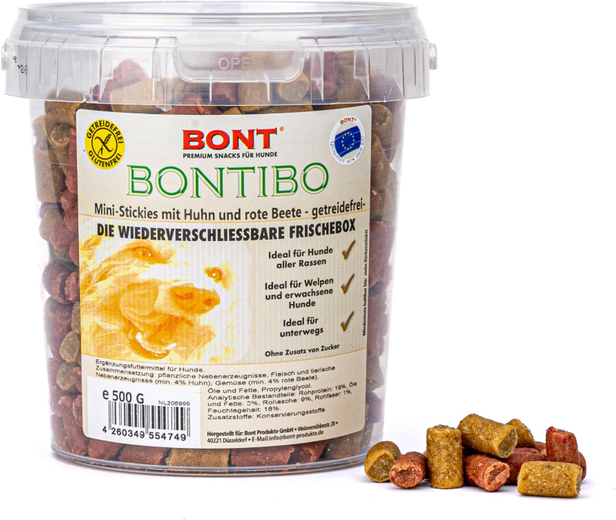 Bontibo gefr M-Stik 500g - Kip & Rode Biet