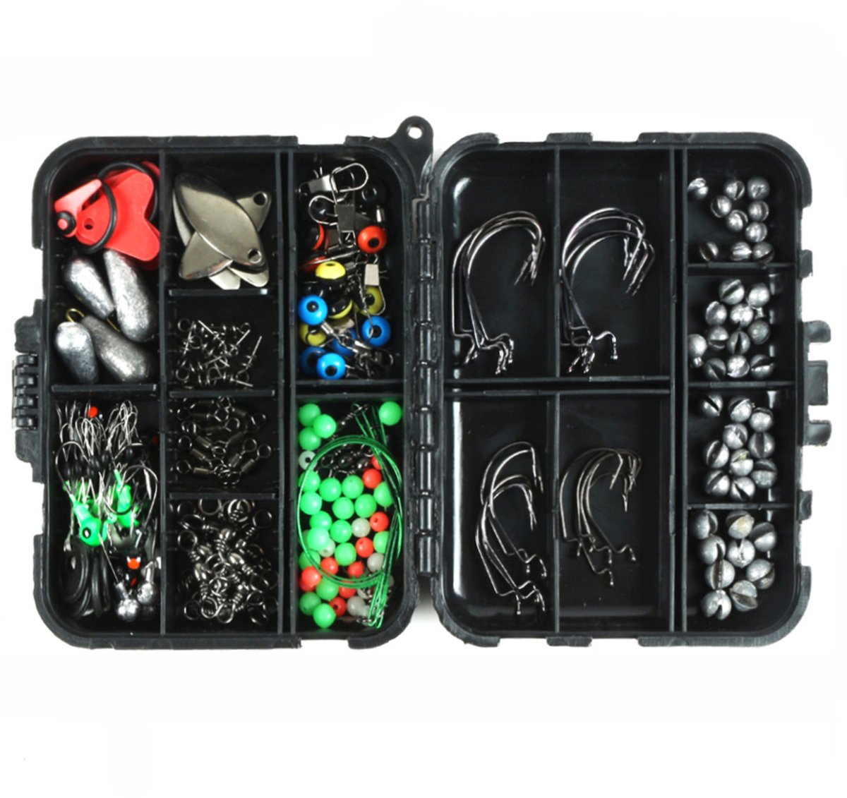 Visaccessoires Set – 188 Delig – Met Opbergdoos en Vistang – Complete Hengelaccessoires – Voor Zoet- en Zeevissen
