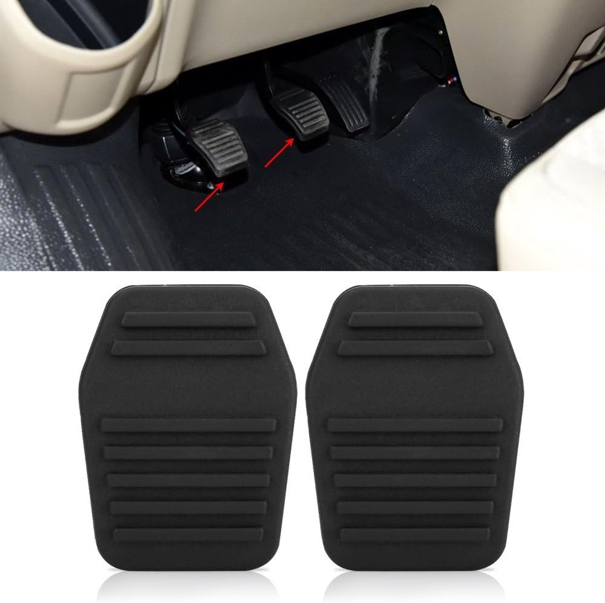 Rubberen Pedal Pads voor Koppeling, Geschikt voor Transit MK6 MK7 2000-2014, Duurzaam en Antislip