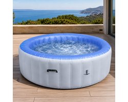 Opblaasbare 5-persoons Whirlpool Spa Ø198 cm – Luxe PVC Gelamineerde Tuin & Binnen Badkuip met Afdekhoes – 901L Comfort Hot Tub – Novihomestore