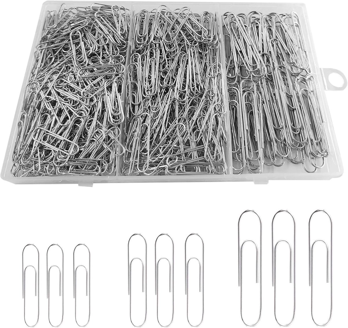 750 Stuks Nikkel Gecoate Paperclips in Zilver - Ideaal voor Kantoor, School en Organisatie