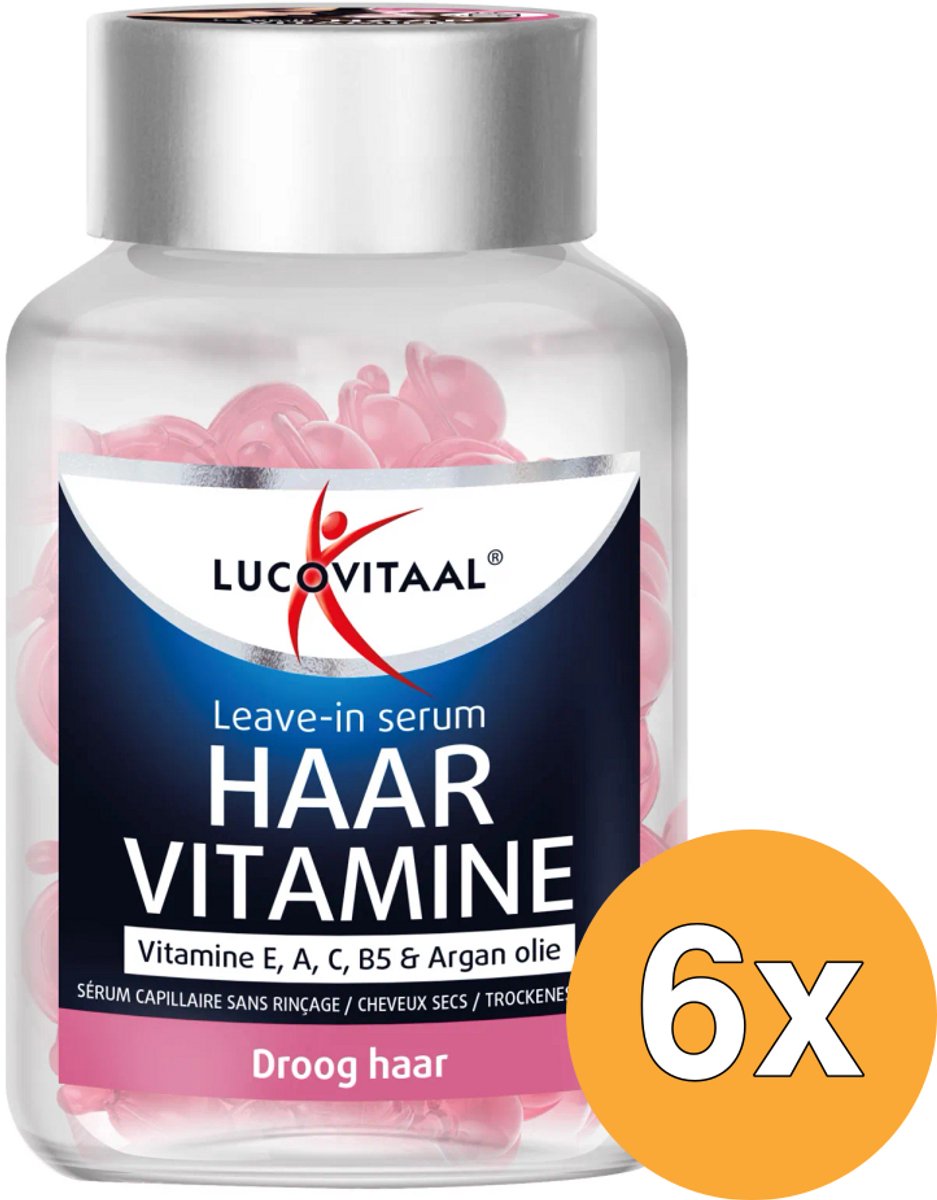 6x Lucovitaal Leave-in Serum Vitamine - Droog Haar (25 twist capsules)