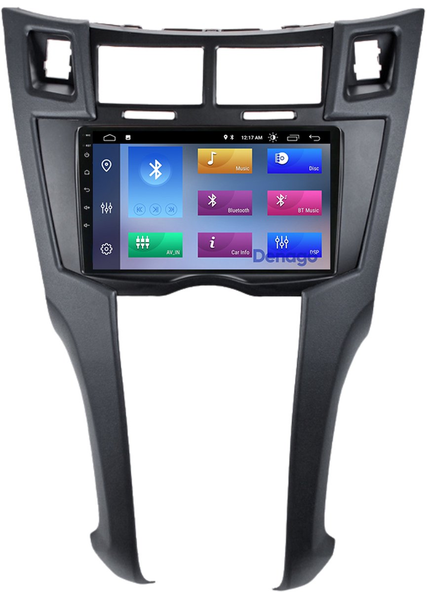 CarPlay autoradio geschikt voor Toyota Yaris | 2005 t/m 2012 | Android 16 | Draadloos Apple CarPlay & Android Auto | 2GB + 32GB | QuadCore processor | Denago DNG-A406 | 2025 model | 2005 2006 2007 2008 2009 2010 2011 2012 | Bluetooth & Wifi