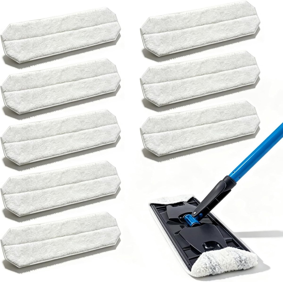 Vloerwisser Hoes - Microvezel - Wasbaar en Duurzaam - Voor Alle Harde Vloeren - 8 Stuks