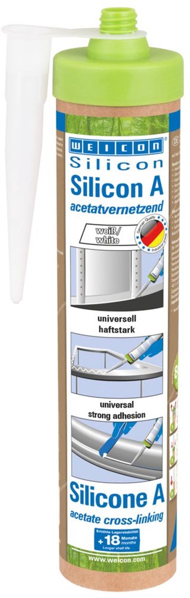 WEICON Green Tube Silicon A, 280 ml, wit