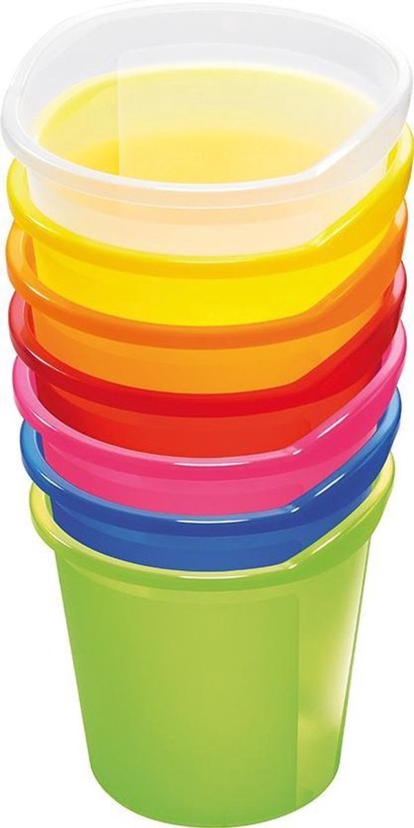 HELIT Afvalbak - 13 liter - Kunststof - Lime transparant - dxh 280x300 mm