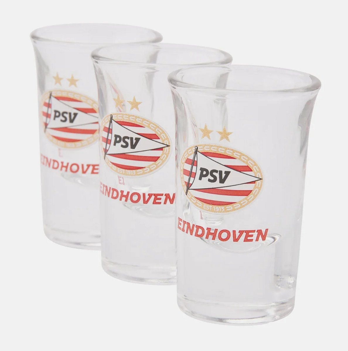 PSV Shotglaasje Eindhoven 3-pack