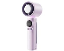 LISM-Draagbare handventilator met turbine en koelfunctie, oplaadbare persoonlijke ventilator met 3600 mAh-batterij, instelbare snelheid van 1 tot 100, ondersteunt opladen via USB-C.