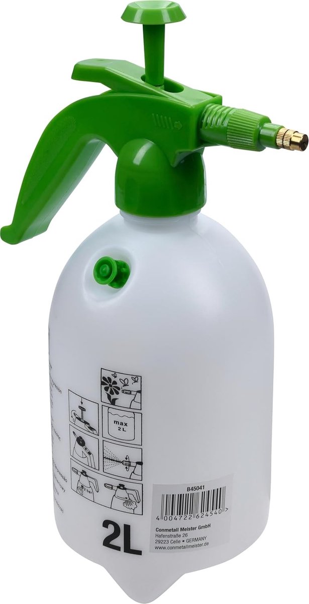Tuindruksproeier - Kunststof - 2 Liter - Verstelbaar Messing Mondstuk - Voor Tuinliefhebbers