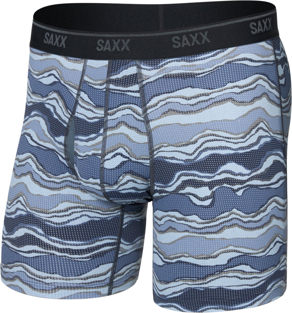 SAXX Heren Boxershort Quest Quick-Dry Mesh - Boxer met BallPark Pouch® - Onderbroek Sneldrogend & lichtgewicht - Lazy River - Multicolor - XL