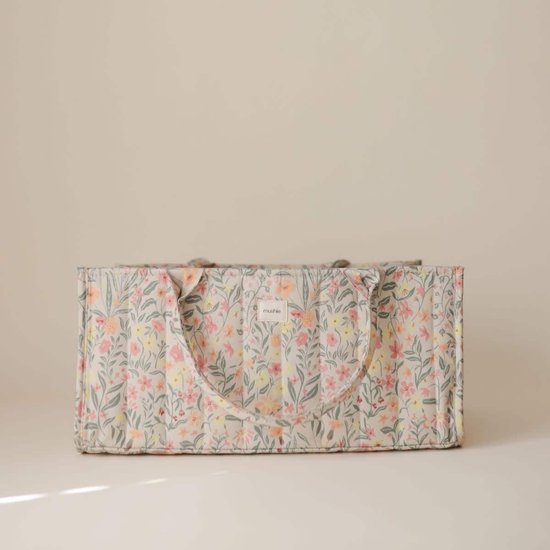 Mushie Diaper Caddy Draagbare Luier Organizer Pastel Blooms van Mushie — afbeelding 3