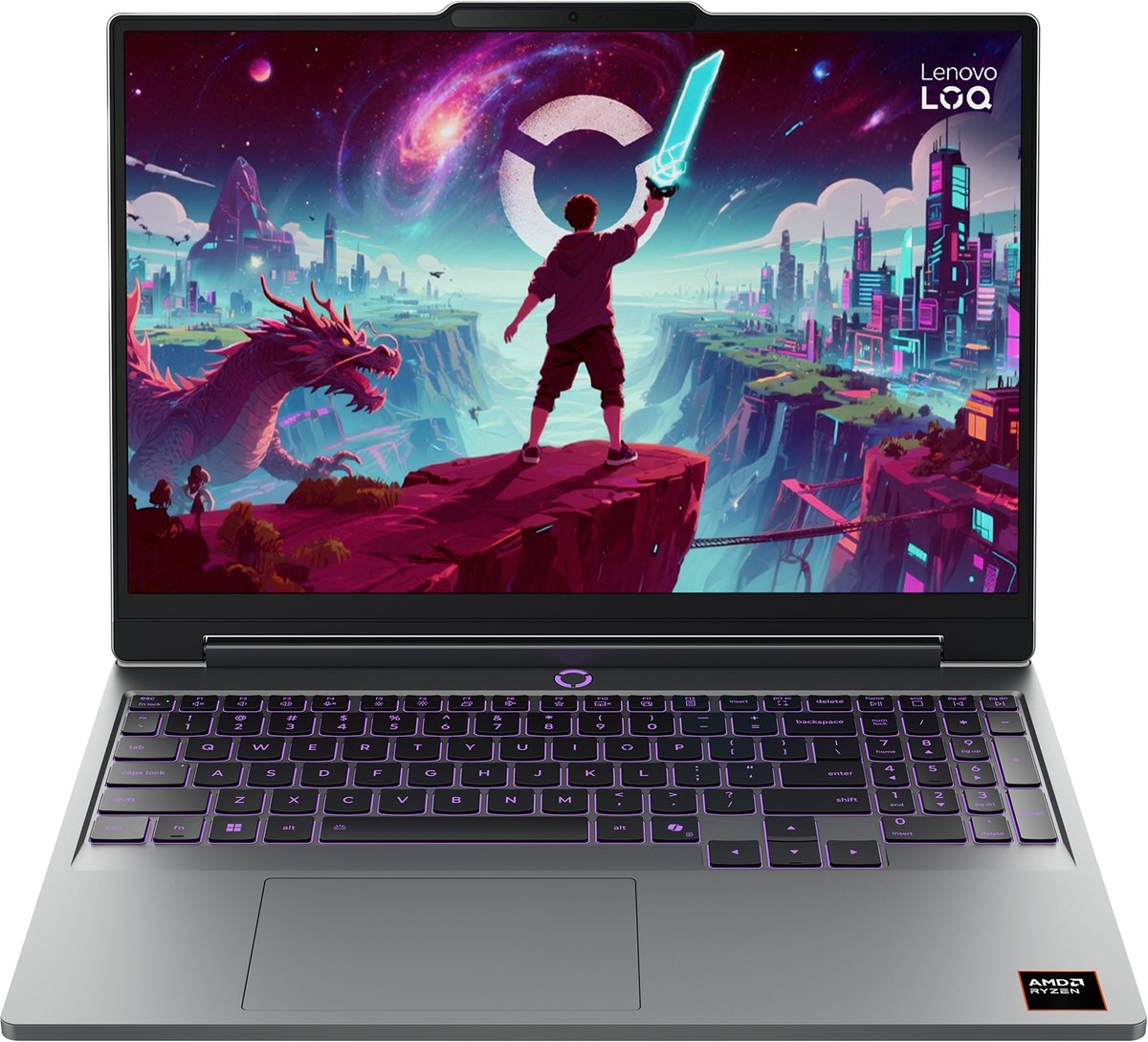 Lenovo LOQ 15AHP11 AMD Ryzen™ 7 250 Laptop 38,9 cm (15.3") WUXGA 16 GB DDR5-SDRAM 512 GB SSD NVIDIA GeForce RTX 5070 Wi-Fi 6 (802.11ax) Windows 11 Home Grijs Engels