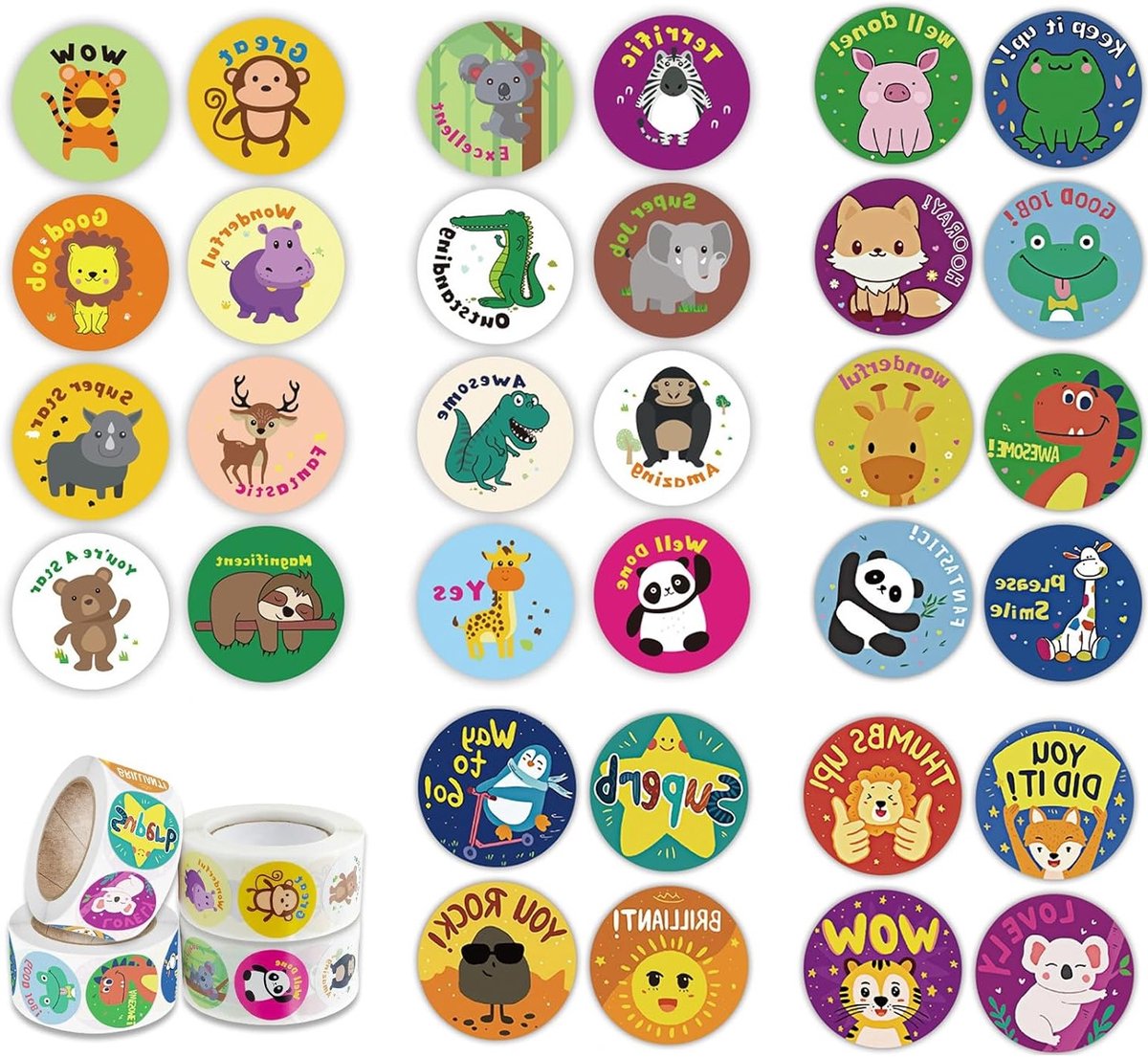 4 cm Schoolaccessoires voor Basisschoolleerlingen - Motivatiestickers, Beloningssysteem en Klassedecoratie voor Leraren en Ouders, Onderwijsbenodigdheden en Gedragsbevordering
