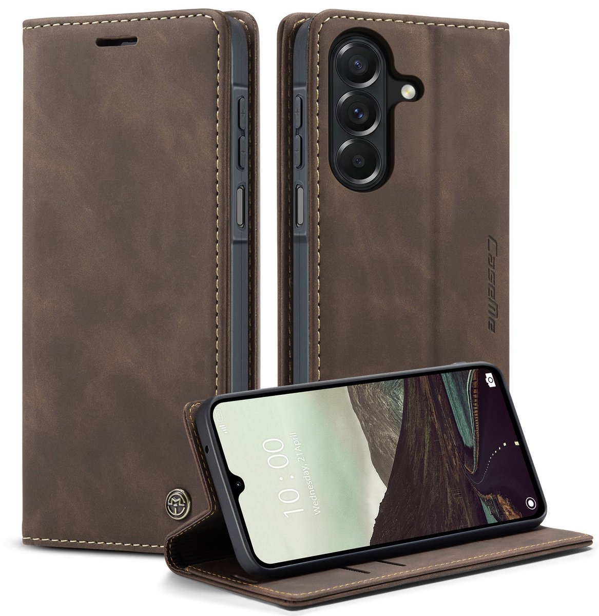 CaseMe Hoesje - Geschikt voor Samsung Galaxy A27 Hoesje - CaseMe 013 Book Case - Donkerbruin