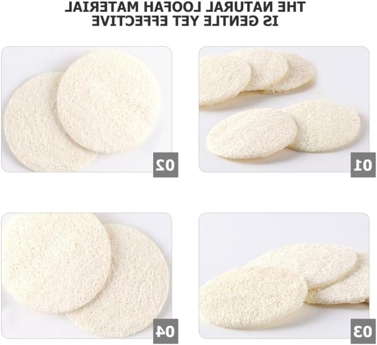 10 Stuks Natuurlijke Luffa Peeling Pads voor Gezichtsreiniging en Scrubben - Duurzame Douche Spons voor Spa Behandelingen en Huidverzorging