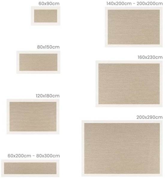Storesdeco Premium vinyl vloerkleed, wasbaar, antislip en slijtvast - Beige-Wit 80x150 cm — afbeelding 5