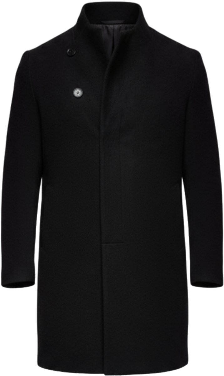 OMBRE Jas - Knopen - Effen Zwart S