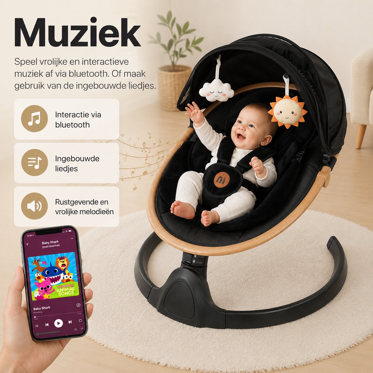MATTI MATTI Elektrische Babywipstoel - afbeelding 5