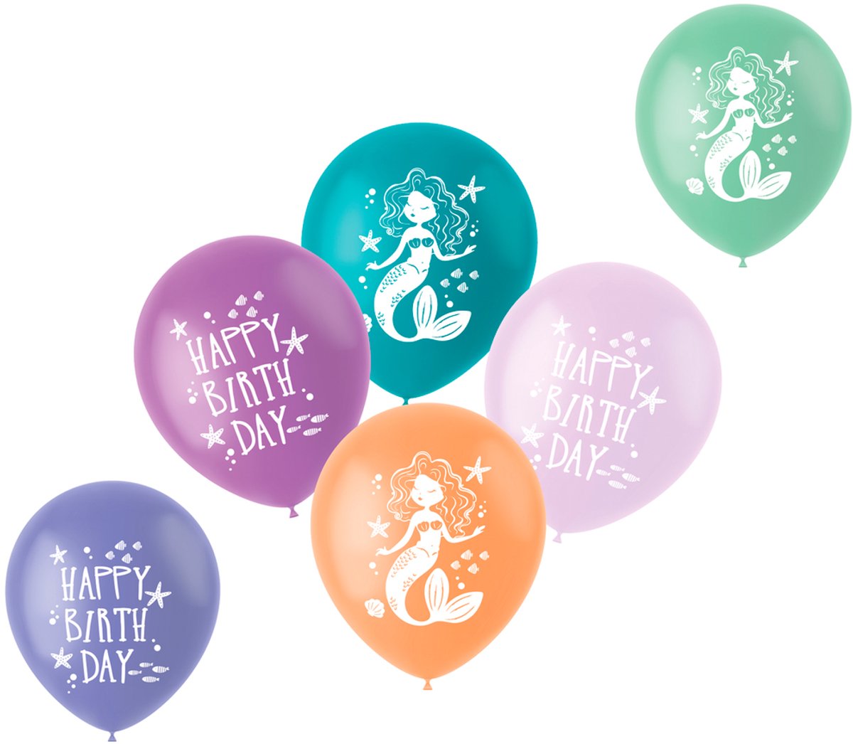 Latexballonnen - Mermaid Magic - 33 cm - 6 stuks