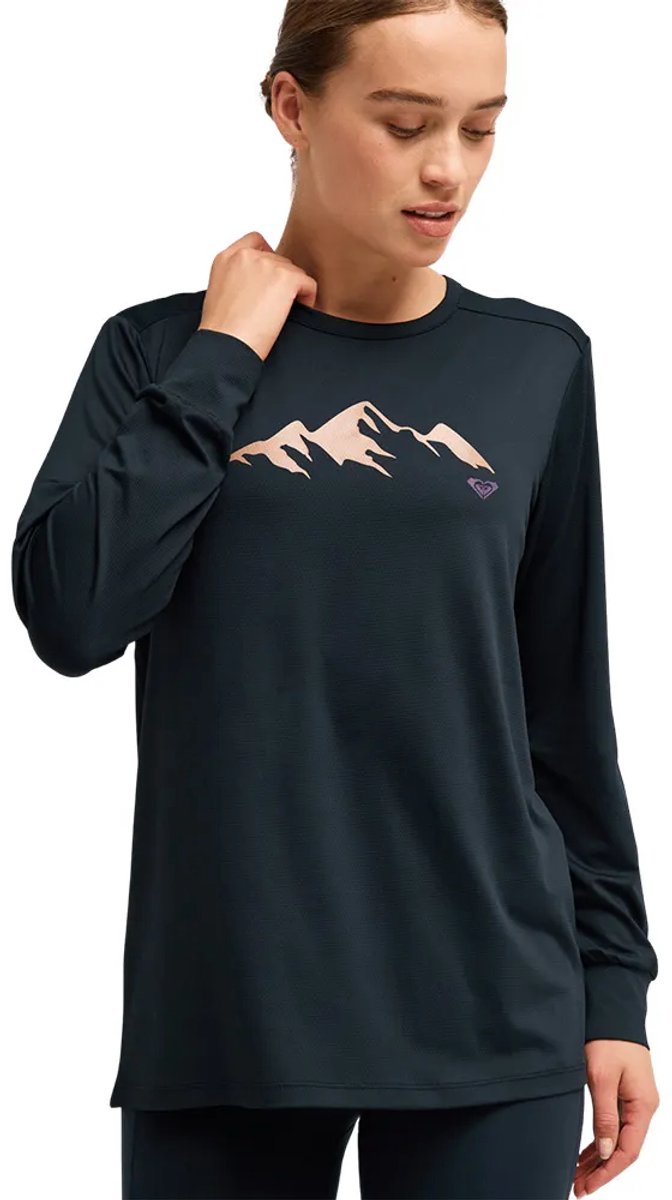 Roxy Boundless Spirit 2 T-shirt Met Lange Mouwen M Vrouw Antraciet
