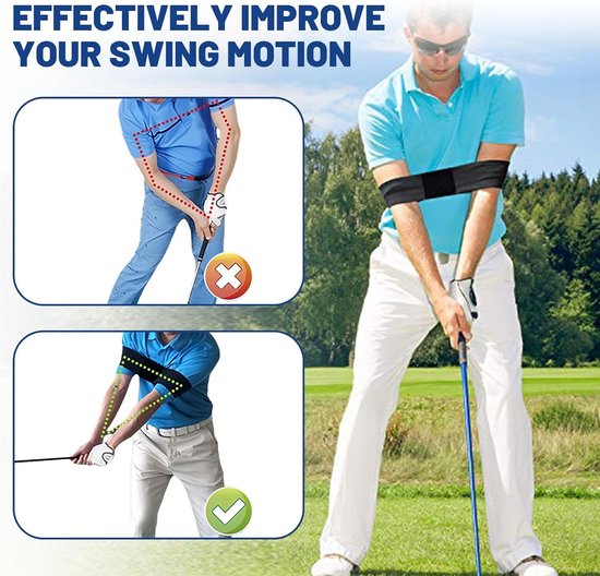 2 Stuks Golf Swing Trainingshulpmiddelen, Elastische Band voor Handbeweging, Professionele Houdingscorrectie voor Beginners en Gevorderden — afbeelding 4