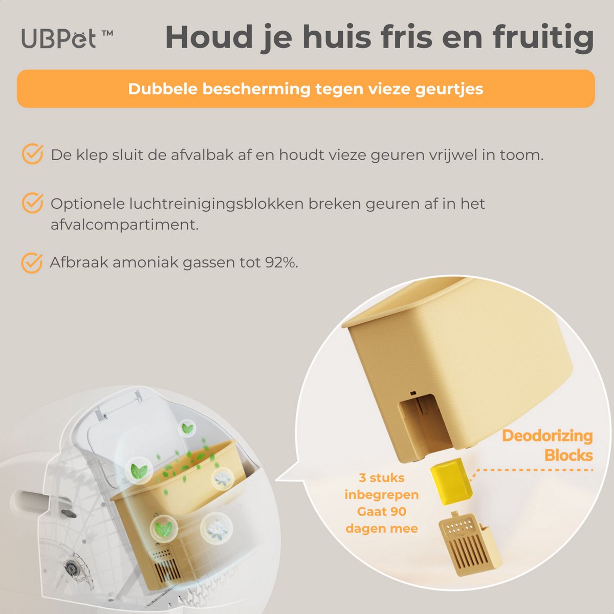 UBPET C20 automatische kattenbak met app en geurcontrole thumbnail 3