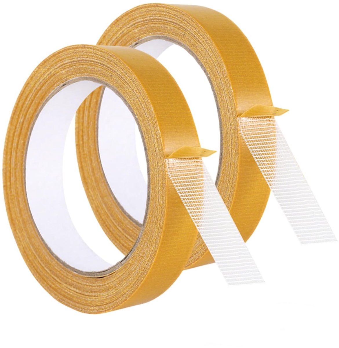 Dubbelzijdig plakband 2 cm x 10 m, transparant en extra sterk, ideaal voor knutselen en tapijten, multifunctioneel gebruik