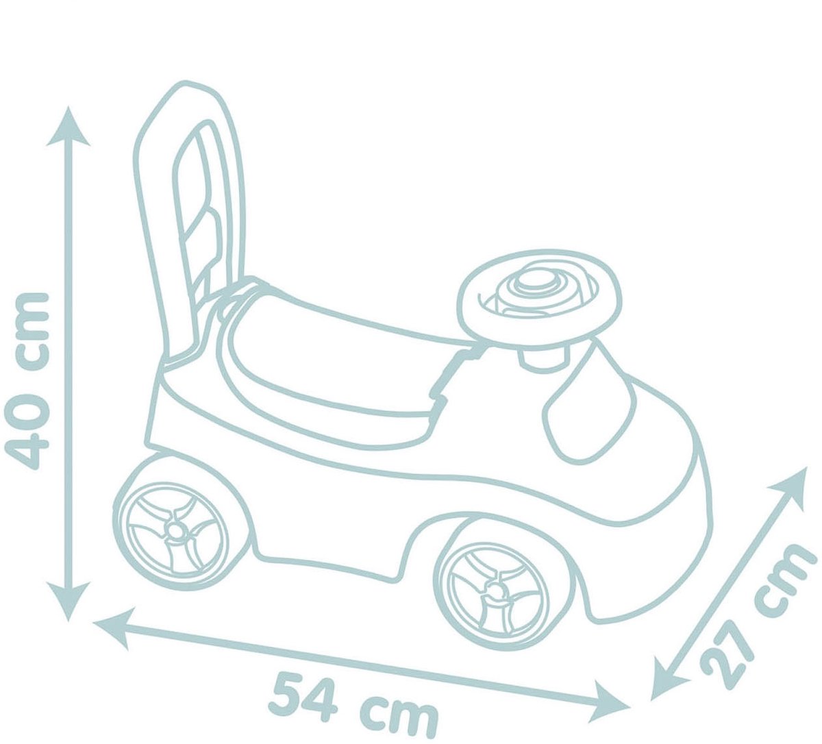Smoby - Loopauto - Little Smoby auto Ride-On - Opbergruimte - Vanaf 10 maanden — afbeelding 12