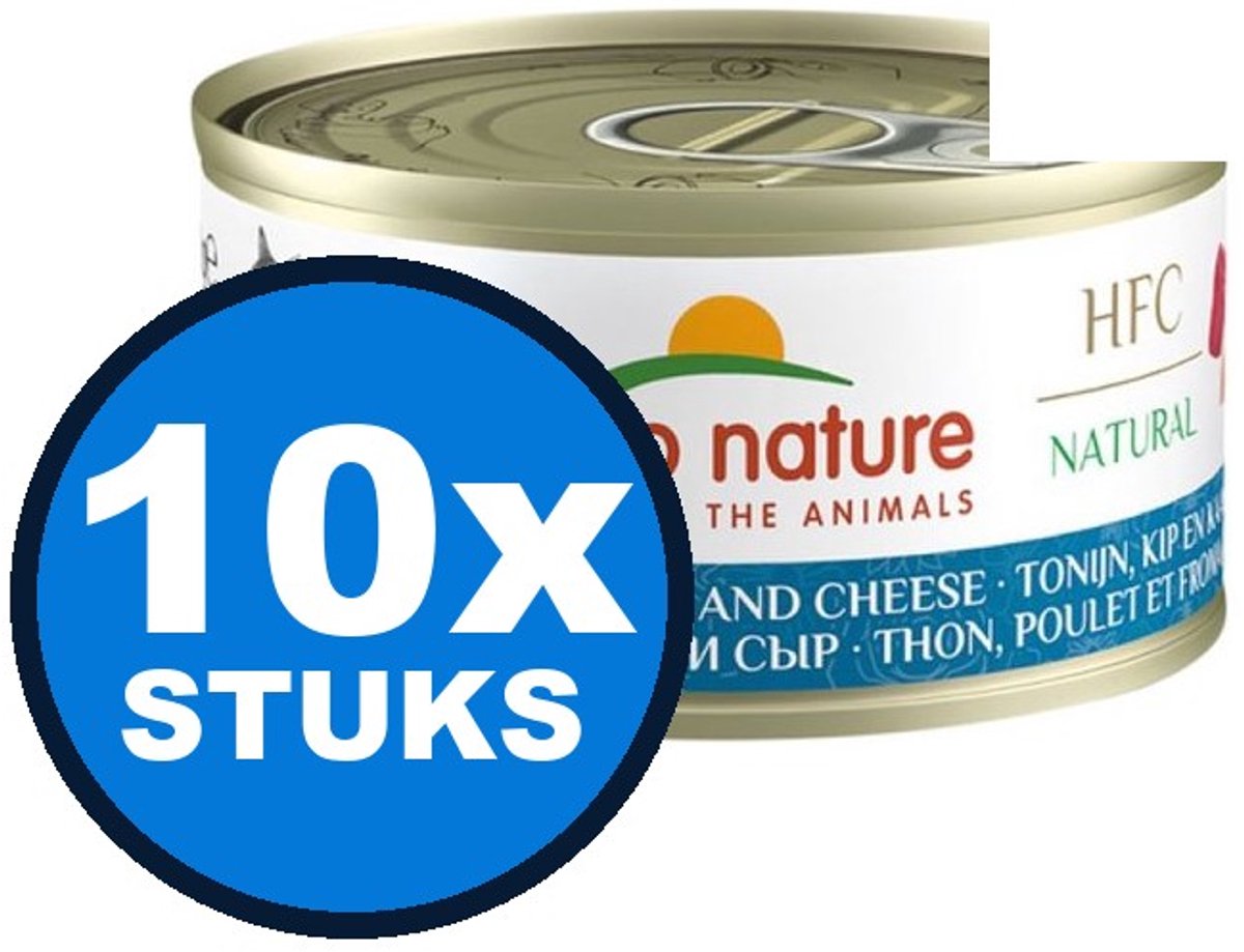 10x Almo Nature HFC - Tonijn, Kip & Kaas - Kattenvoer Natvoer - 70g